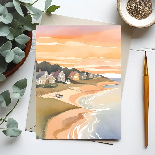 Summer Sunset | Martha’s Vineyard Watercolor Postcard (Creator Uploaded)