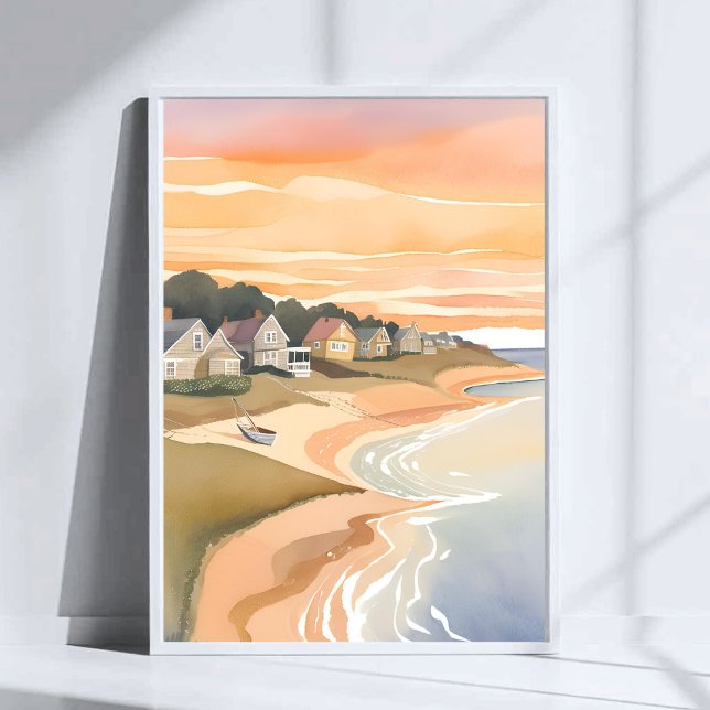 Summer Sunset | Martha’s Vineyard Watercolor Poster (Creator Uploaded)