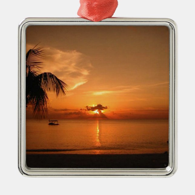 Summer Sunset Metal Tree Decoration (Front)