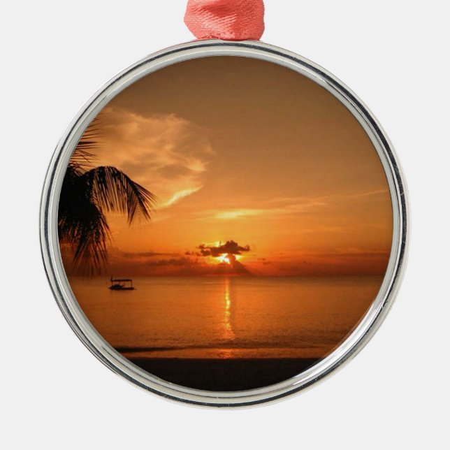 Summer Sunset Metal Tree Decoration (Front)