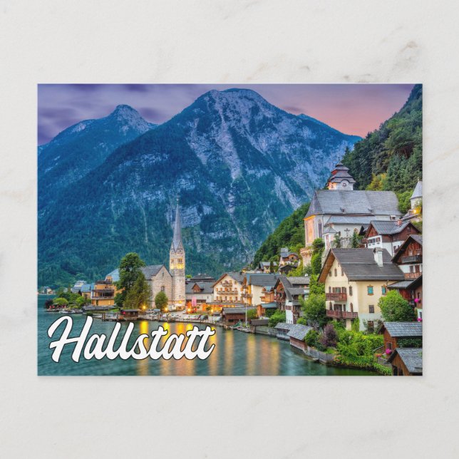 Summer Sunset Over Hallstatt, Austria Postcard (Front)