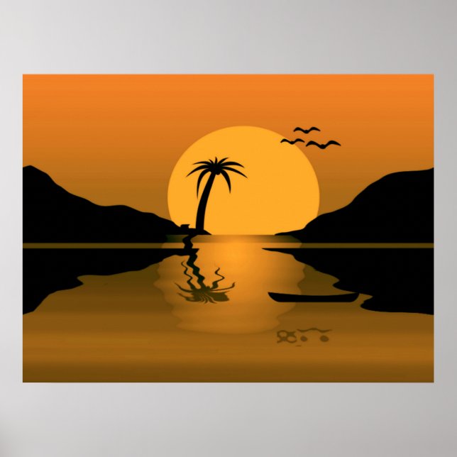Summer Sunset Reflect Print (Front)