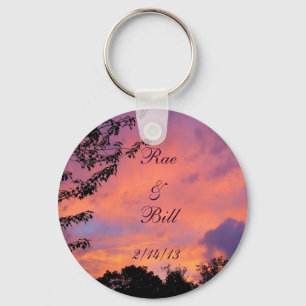 Summer Sunset Romantic Key Chain *personalise*