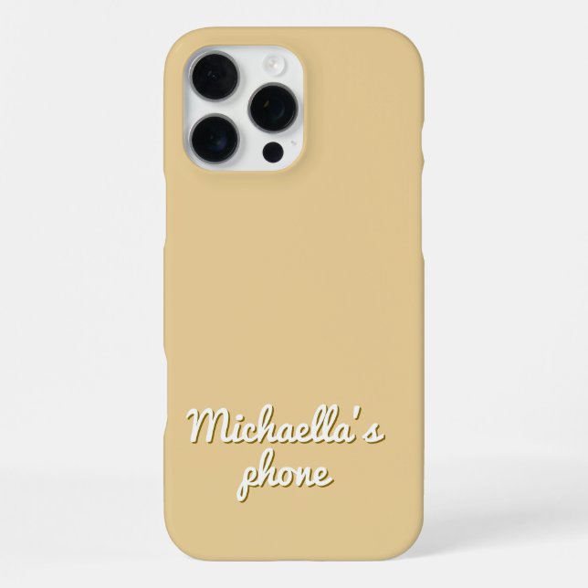 Summer Sunset Shadow Lettering Customisable iPhone Case (Back)