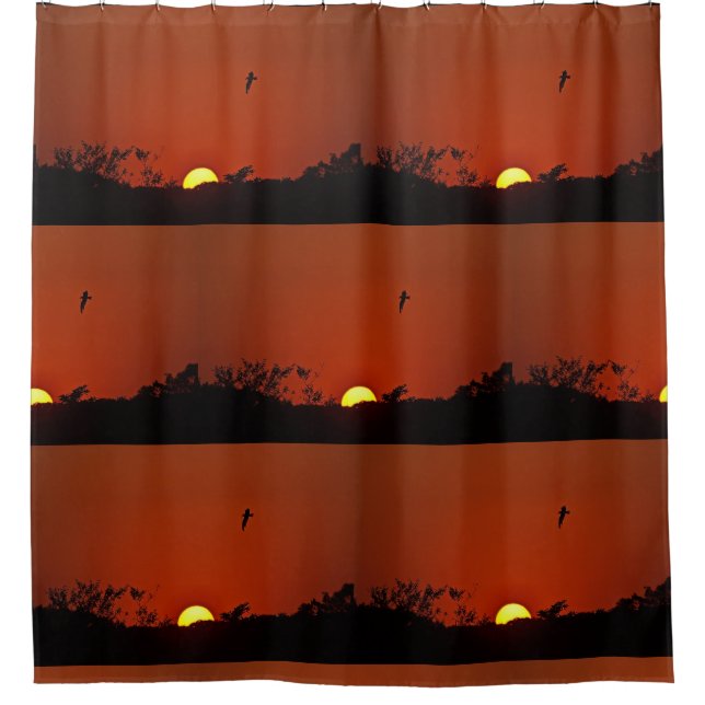 Summer Sunset Shower Curtain (Front)