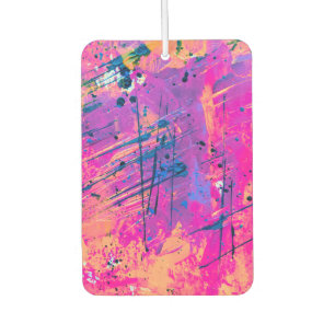 Summer Sunset Splatter Paint Abstract Car Air Freshener