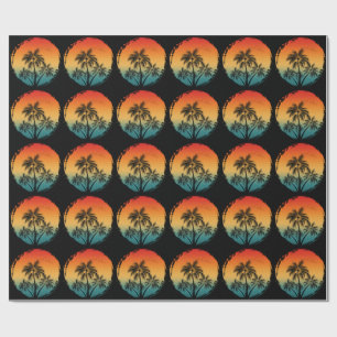 summer sunset sunrise vacation nature wrapping paper