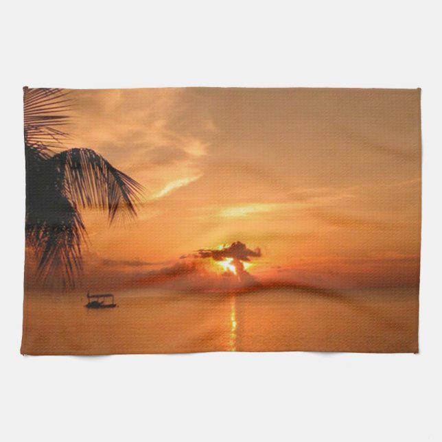 Summer Sunset Tea Towel (Horizontal)