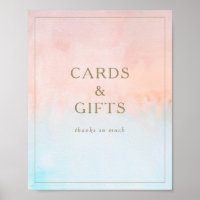 Summer Sunset Watercolor Cards and Gifts Sign