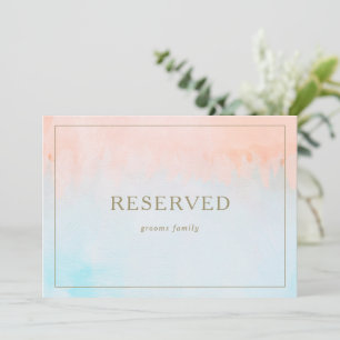 Summer Sunset Watercolor Reserved Sign