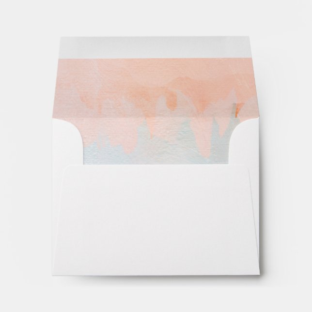 Summer Sunset Watercolor Self Addressed RSVP  Envelope (Back (Bottom))