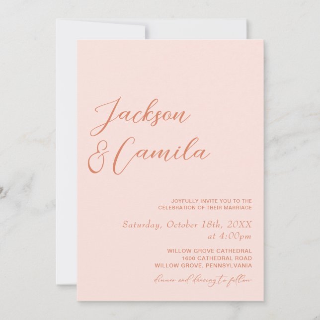 Summer Sunset Wedding Invitation (Front)