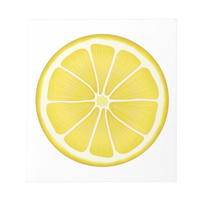 Summer Sunshine Lemon Notepad (Front)