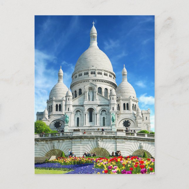 Summer Sunshine Sacre-Coeur Basilica France Postcard (Front)
