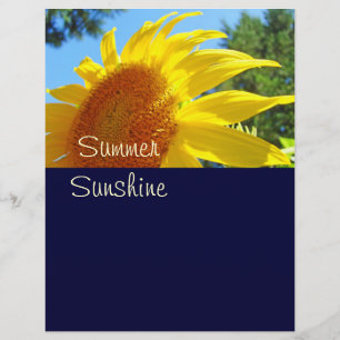 Summer Sunshine Scrapbook Themed paper Sunflower