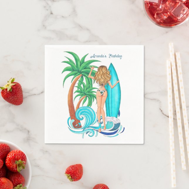 Summer Surf Beach Party Napkin (Insitu)