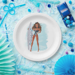 Summer Surf Beach Party Paper Plate