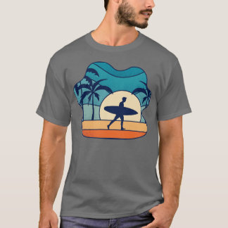 Summer Surf Surfing Retro Vintage Art T-Shirt