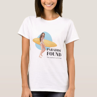 Summer Surfer Beach Girl  T-Shirt