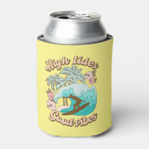 Summer Surfer Good Vibes Can Cooler