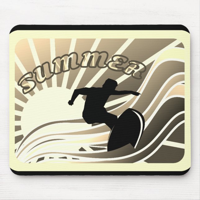 Summer Surfing Fun Mouse Mat (Front)