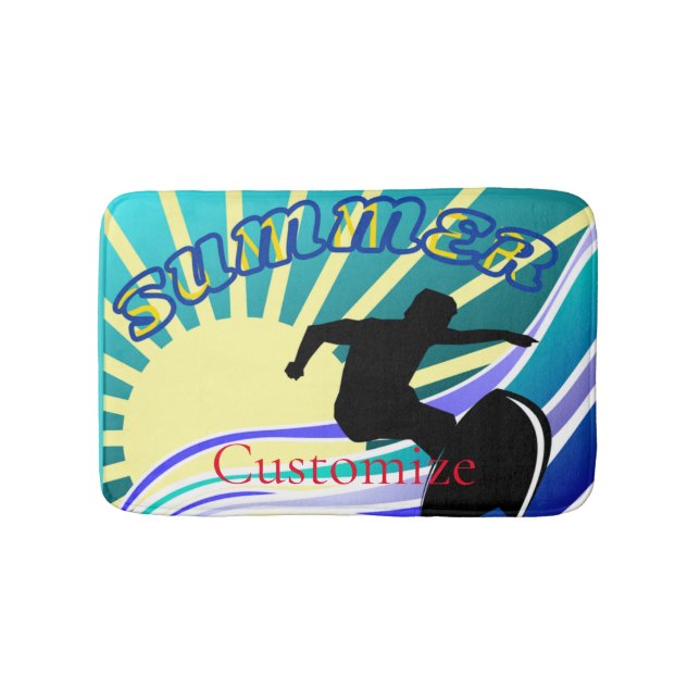 Summer Surfing Fun Thunder_Cove Bath Mat (Front)