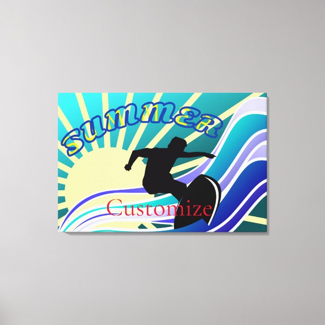 Summer Surfing Fun Thunder_Cove Canvas Print (Front)