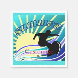 Summer Surfing Fun Thunder_Cove Napkin