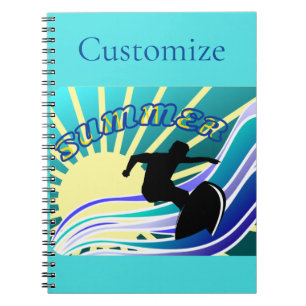 Summer Surfing Fun Thunder_Cove Notebook