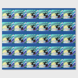 Summer Surfing Fun Thunder_Cove Wrapping Paper