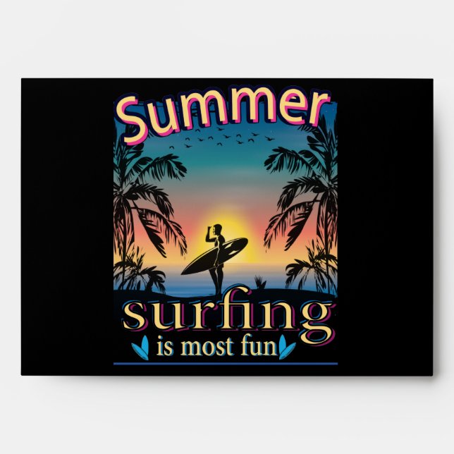 Summer - Surfing Is Most Fun Envelope (Front)