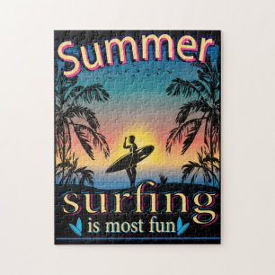 Summer - Surfing Is Most Fun Jigsaw Puzzle