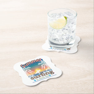 Summer - Surfing Is Most Fun Paper Coaster