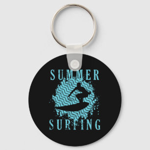 Summer Surfing Water Sports Key Ring