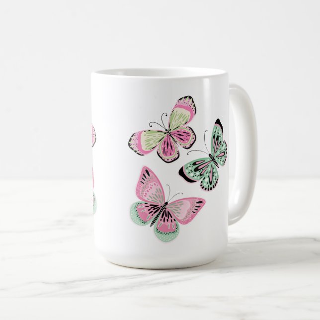 Summer Sweet Butterflies Coffee Mug (Front Right)