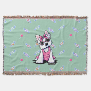 Summer Sweet Olivia Westie Throw Blanket