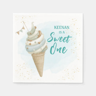 Summer Sweet One Icecream First Birthday  Napkin