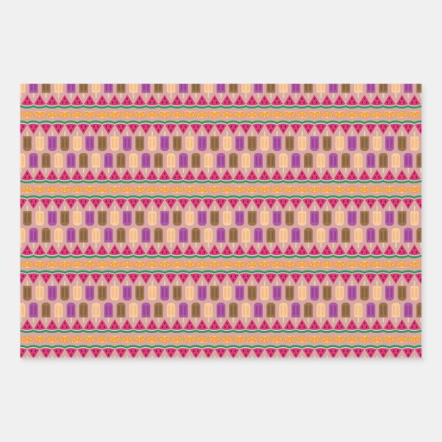 Summer Sweets Wrapping Paper Set (Front)