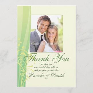Summer Swirl Wedding Thank You Card