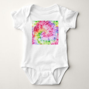Summer Swirls: Pastel Tie-Dye Pattern Baby Bodysuit