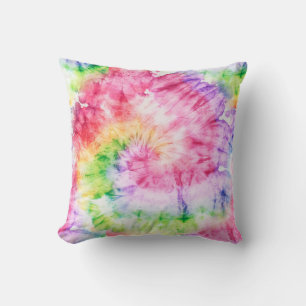 Summer Swirls: Pastel Tie-Dye Pattern Cushion