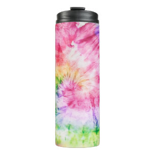 Summer Swirls: Pastel Tie-Dye Pattern Thermal Tumbler