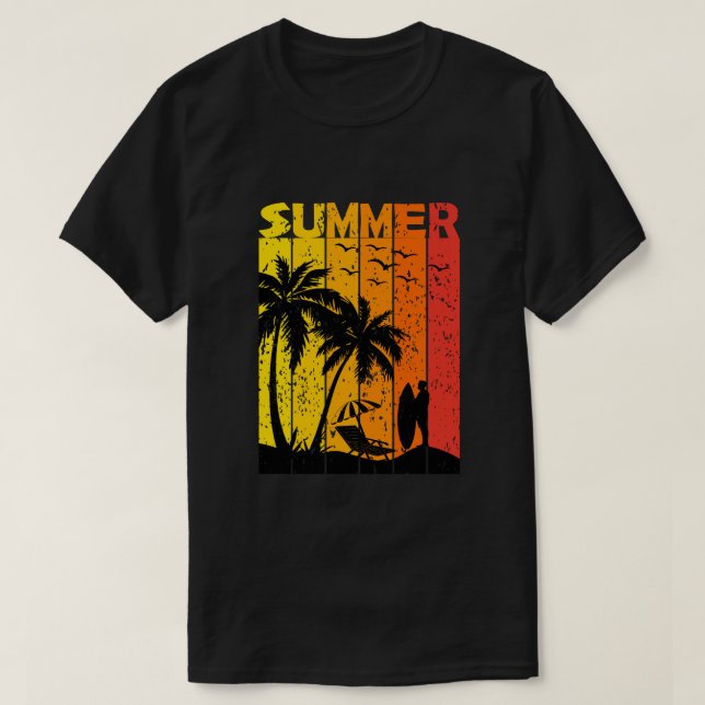 summer t shirt design vector illustration (Design Front)