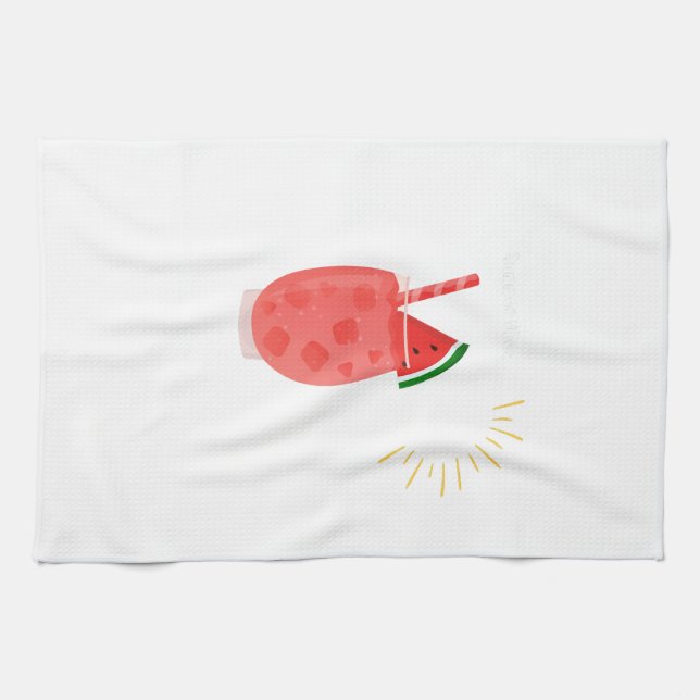 Summer t-shirt, fresh juice design tea towel (Horizontal)