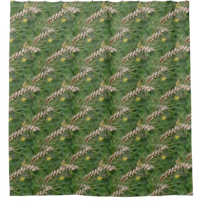 Summer Tall Grass Nature Pattern Shower Curtain (Front)