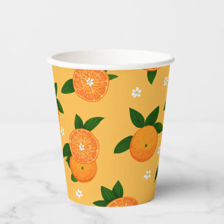 Summer Tangerines Paper Cups