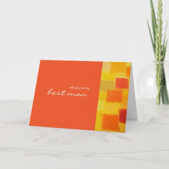 Summer tango Be My Best Man Card (Front)