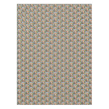 Summer Tapestry Flowers on Sky Blue Tablecloth