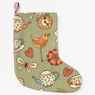 Summer Tea Party: Seamless Pattern Small Christmas Stocking