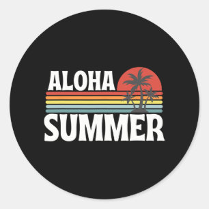 Summer Teacher Last Day Of School Vacation Classic Round Sticker